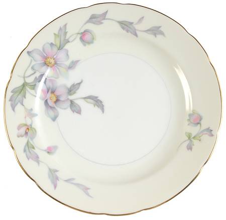 Silver Poppy (Scalloped) Salad Plate