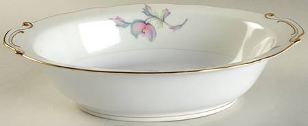 Silver Poppy (Scalloped) 11" Oval Vegetable Bowl