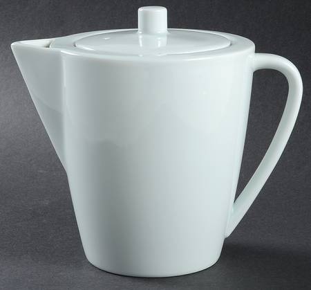 Luna Ocean (White W Light Blue Tint) Tea/Coffee Pot & Lid