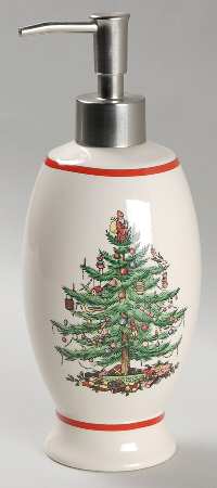 Christmas Tree Red Trim Lotion Dispenser