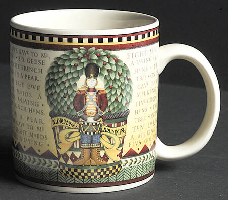 Twelve Days of Christmas (Cream Back) Mug