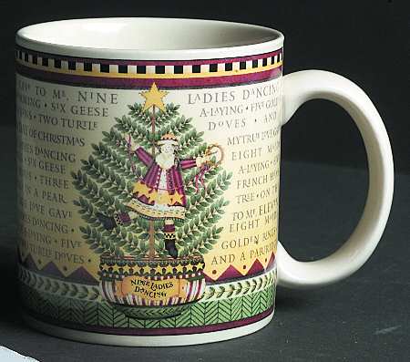 Twelve Days of Christmas (Cream Back) Mug