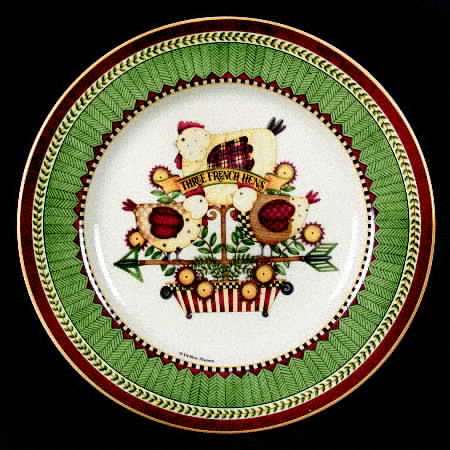 Twelve Days of Christmas (Cream Back) Salad Plate