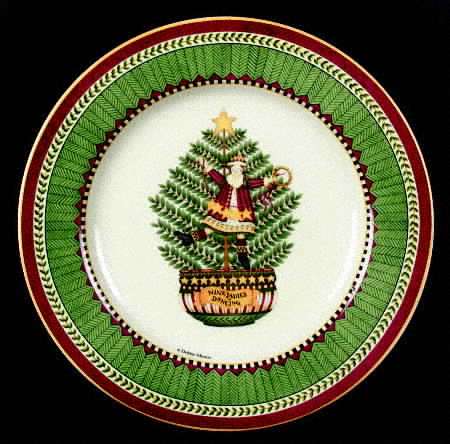 Twelve Days of Christmas (Cream Back) Salad Plate