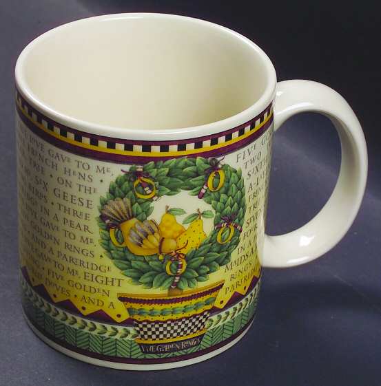 Twelve Days of Christmas (Cream Back) Mug