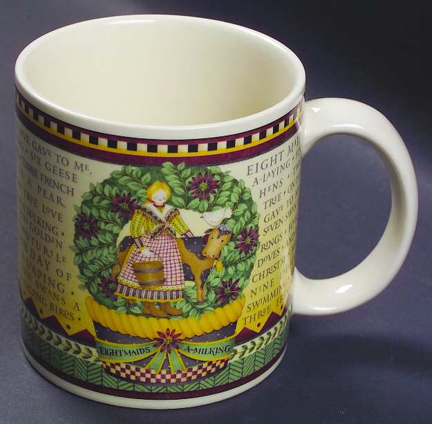 Twelve Days of Christmas (Cream Back) Mug