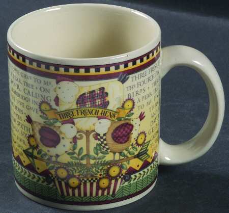 Twelve Days of Christmas (Cream Back) Mug
