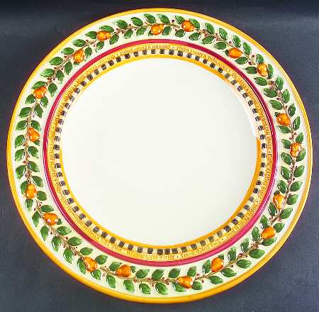 Twelve Days of Christmas (Cream Back) 16" Chop Plate (Round Platter)