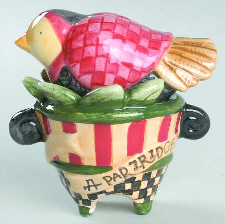 Twelve Days of Christmas (Cream Back) Figural Salt & Pepper Set