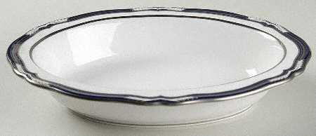 Chancellor Cobalt (Platinum Trim) 9" Oval Vegetable Bowl