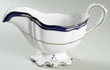 Chancellor Cobalt (Platinum Trim) Gravy Boat