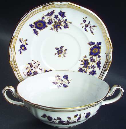 Pennington Gold Flat Cream Soup Bowl & Saucer Set