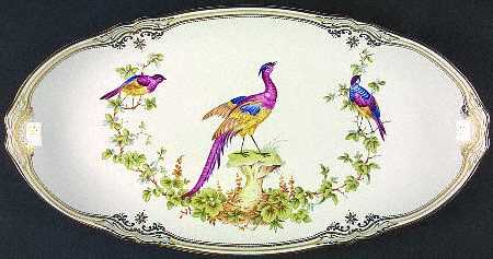 Chelsea Bird (Raised Gold Dots) 18" Fish Platter