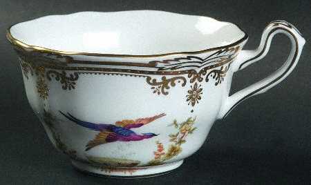 Chelsea Bird (Raised Gold Dots) Flat Cup