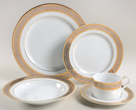 Tiara (Encrusted) 5 Piece Place Setting