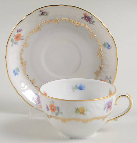 Bouquet Flat Demitasse Cup & Saucer Set