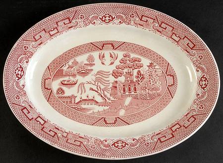 Willow Red 12" Oval Serving Platter
