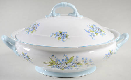 Forget Me Not Round Covered Vegetable