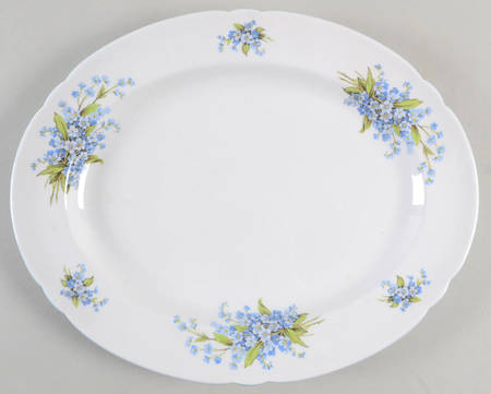 Forget Me Not 13" Oval Serving Platter