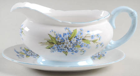 Forget Me Not Gravy Boat & Underplate