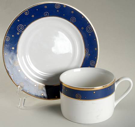 Star Light Flat Cup & Saucer Set by Sakura
