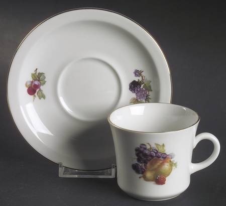 Orchard (Smooth, Coupe) Flat Cup & Saucer Set