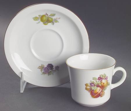 Orchard (Smooth, Coupe) Flat Cup & Saucer Set