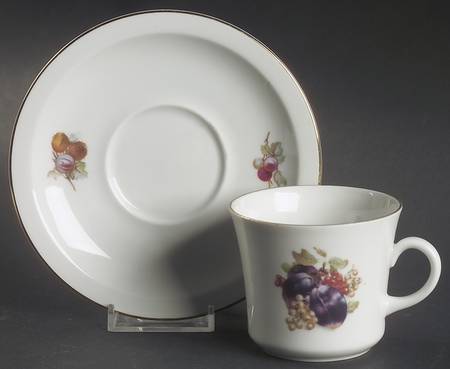 Orchard (Smooth, Coupe) Flat Cup & Saucer Set