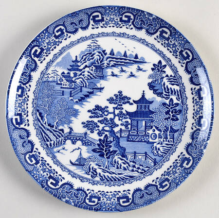 Willow Series (Blue Room) Coupe Salad Plate