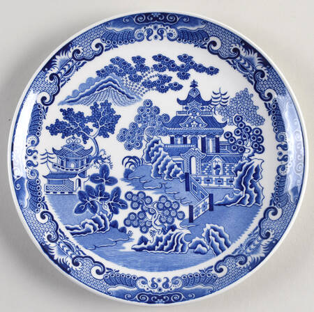 Willow Series (Blue Room) Coupe Salad Plate