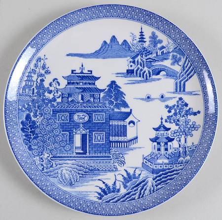 Willow Series (Blue Room) Coupe Salad Plate