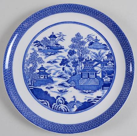 Willow Series (Blue Room) Coupe Salad Plate