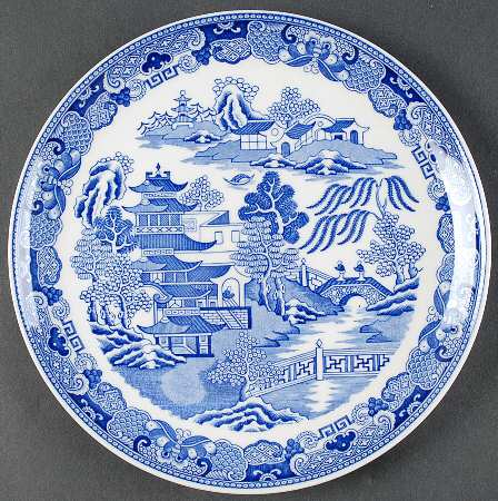 Willow Series (Blue Room) Coupe Salad Plate