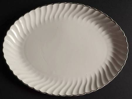 Platinum Swirl 13" Oval Serving Platter