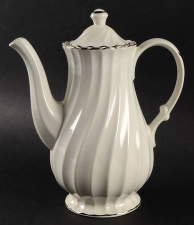 Platinum Swirl Coffee Pot & Lid