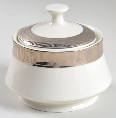 Metropolitan Platinum Sugar Bowl & Lid