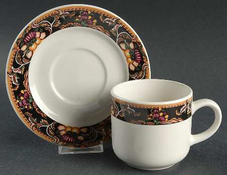 Renaissance Flat Cup & Saucer Set
