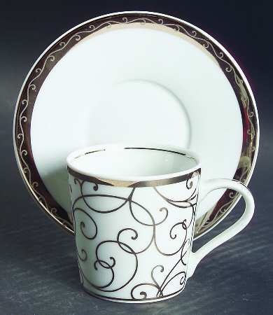 Plaza Flat Demitasse Cup & Saucer Set