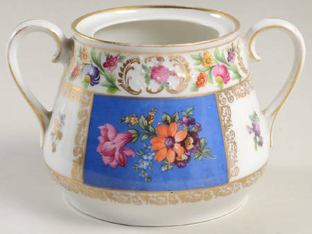 Royal Dresdner Art Blue (Panels) Sugar Bowl No Lid