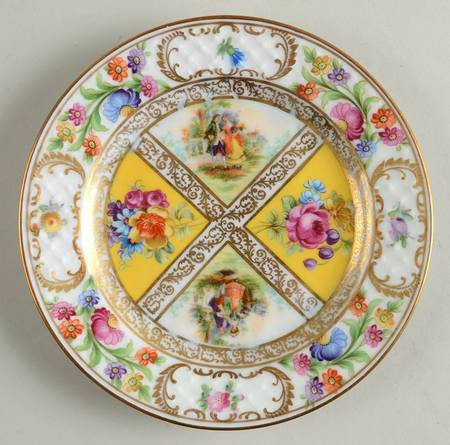 Royal Dresdner Art Yellow (Panels) Bread & Butter Plate