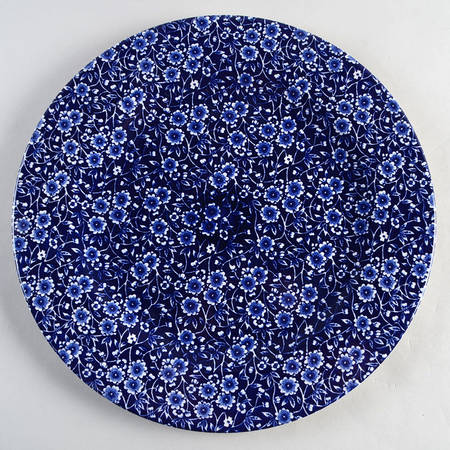 Calico Blue (Black Staffordshire Stamp) 12" Chop Plate (Round Platter)