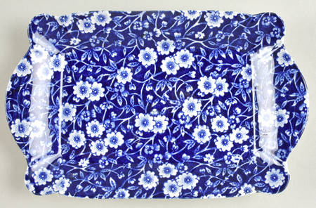 Calico Blue (Black Staffordshire Stamp) Tray for Mini Creamer & Open Sugar