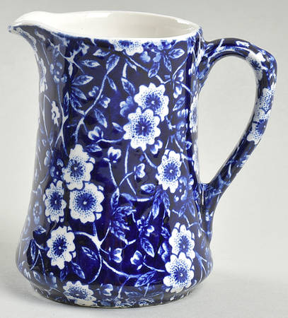 Calico Blue (Black Staffordshire Stamp) Mini Creamer