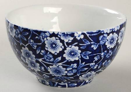 Calico Blue (Black Staffordshire Stamp) Mini Open Sugar Bowl