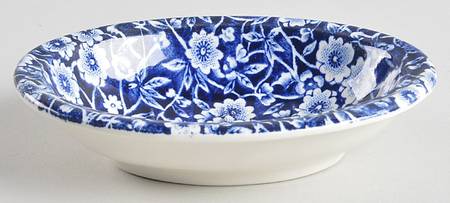 Calico Blue (Black Staffordshire Stamp) Soap Dish