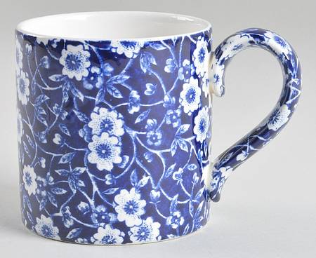 Calico Blue (Black Staffordshire Stamp) Mug