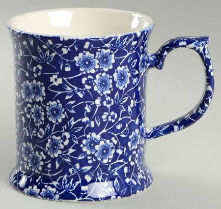 Calico Blue (Black Staffordshire Stamp) Mug