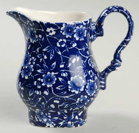 Calico Blue (Black Staffordshire Stamp) Creamer
