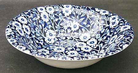 Calico Blue (Black Staffordshire Stamp) Soup/Cereal Bowl