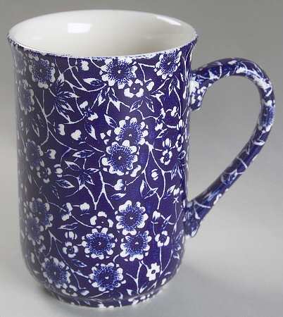 Calico Blue (Black Staffordshire Stamp) Mug